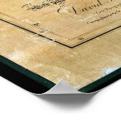 Poster 1839 David H. Burr Plan du mur des États-Unis (Coin)