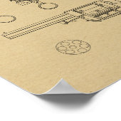 Poster 1854 Revolver de canon Dessin d'art breveté Imprim (Coin)