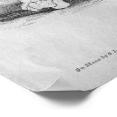 Poster 1854 Squelette d'anatomie Vintage (Coin)