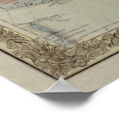 Poster 1857 Carte de Long Island, New York (Coin)