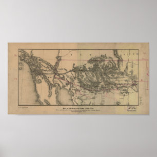 Poster 1857 Carte du Territoire et des Voies de l'Arizona