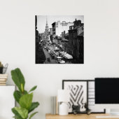 Poster 1859 : Circulation et magasins sur Washington Stre (Bureau à domicile)