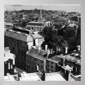 Poster 1859 : Vue de Boston vers le sud