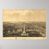 Poster 1862 Baltimore, MD Bird's Eye View Panoramic Map (Devant)