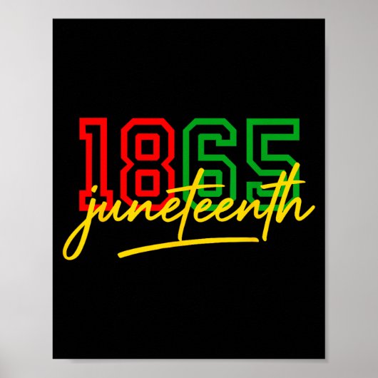 Poster 1865 juneteenth célébrer la liberté des afro-améri (Devant)