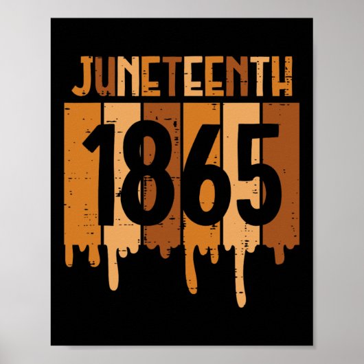 Poster 1865 Melanin Drip Black Pride Hommes Femmes (Devant)