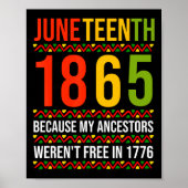 Poster 1865 parce que mes ancêtres n'étaient pas libres (Devant)