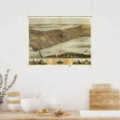 Poster 1867 Madison, WI Birds Eye View Panoramic Map (Cuisine)