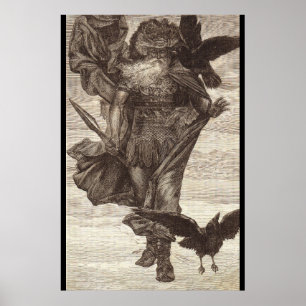 Poster 1871 Odin, Dieu nordique de la sagesse