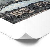 Poster 1873 Austin, TX Oiseau Vue panoramique (Coin)