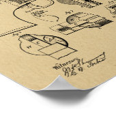 Poster 1875 Revolver Gun Dessin d'Art Brevet Imprimer (Coin)