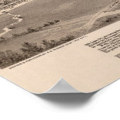 Poster 1875 Salt Lake City, UT Oiseau Panoramique Carte (Coin)