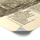 Poster 1877 Cleveland, OH Oiseaux Vue panoramique (Coin)