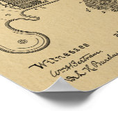 Poster 1877 Gun Revolver Brevet Dessin d'art Imprimer (Coin)