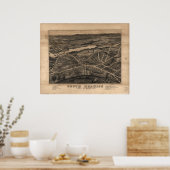 Poster 1877 South Berwick ME Birds Eye View Panoramic Map (Cuisine)