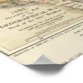 Poster 1880 Carte de l'état d'avancement des enquêtes géo (Coin)