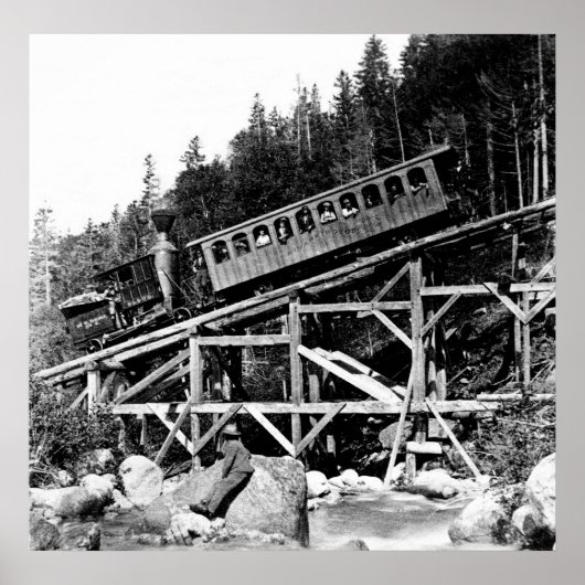 Poster 1880 Train ferroviaire ' Cloud ' (Devant)