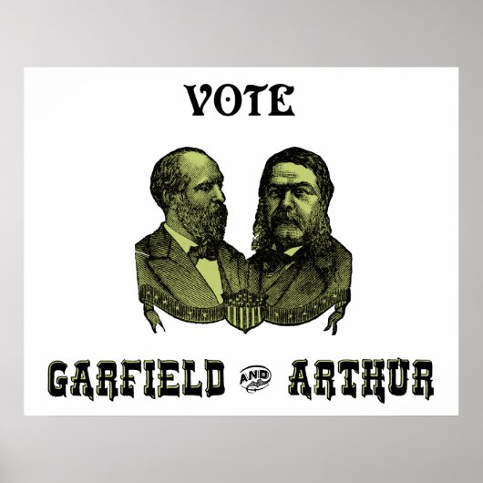 Poster 1880 Vote Garfield et Arthur, green (Devant)