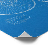 Poster 1881 Conception de vélos à grande roue Brevet d'ar (Coin)