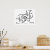 Poster 1882 Machine à voler Dessin d'avion (Cuisine)