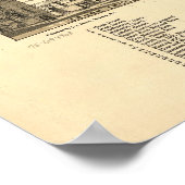 Poster 1883 Jamestown, ND Oiseaux Vue panoramique Carte (Coin)