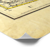 Poster 1883 La nouvelle carte du Wyoming de Holt par Fran (Coin)