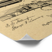 Poster 1883 Tirage de dessin d'art breveté (Coin)