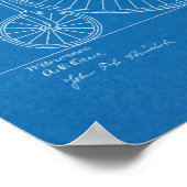 Poster 1885 Haute Roulette Conception de Vélo Brevet Art  (Coin)