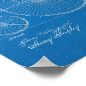 Poster 1885 Haute Roulette Conception de Vélo Brevet Art  (Coin)