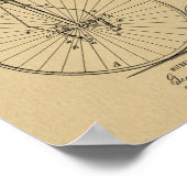 Poster 1885 Haute Roulette Conception de Vélo Brevet Art  (Coin)