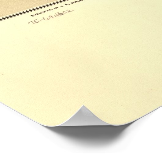 Poster 1886 South Acton, MA Oiseaux Vue panoramique Carte (Coin)