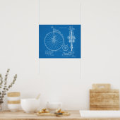 Poster 1887 Haute Roulette Conception de Vélo Brevet Art  (Cuisine)