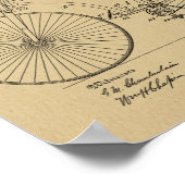 Poster 1888 Vintage Bicycle Brake Patent Art Print (Coin)