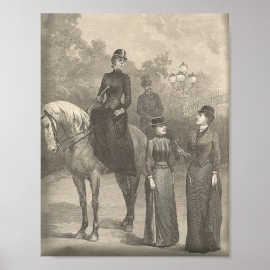 Poster 1889 Victorian Horseback Habits Ad (Devant)