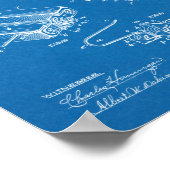 Poster 1890 Bicycle Haute Roulette Conception de pédale B (Coin)