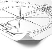 Poster 1891 Bicycle Brevet Dessin d'art Imprimer (Coin)