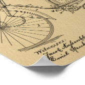 Poster 1891 Conception de bicyclettes Vintages Art. (Coin)
