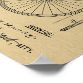 Poster 1891 Conception de l'équipement de bicyclette Vint (Coin)