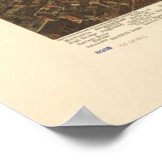 Poster 1892 New York & Brooklyn Birds Eye Panoramic Map (Coin)