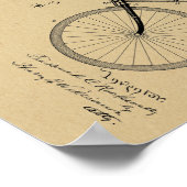 Poster 1893 Conception de bicyclettes propulsées par l'ai (Coin)