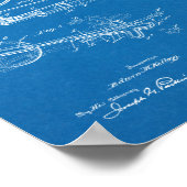 Poster 1893 Conception de bicyclettes sans chaines Brevet (Coin)