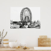 POSTER 1893 PREMIÈRE ROUE FERRIS - CHICAGO WORLDS FAIR (Cuisine)