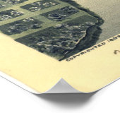 Poster 1893 Saint Paul, MN Oiseaux Vue panoramique Carte (Coin)