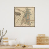 Poster 1893 World's Columbian Exposition Map, Chicago, IL (Cuisine)