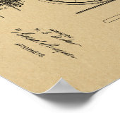 Poster 1894 Brevet de bicyclette propulsé au levier Art (Coin)