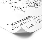 Poster 1894 Conception de bicyclette à engrenages ellipti (Coin)