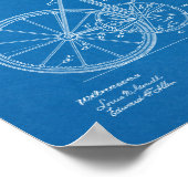 Poster 1894 Conception de bicyclettes d'engrenages Brevet (Coin)