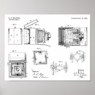 Poster 1894 Folding Camera Patent Art Drawing Print