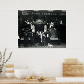 POSTER 1895 CHICAGO SALOON & PARLOR BILLIARD (Cuisine)