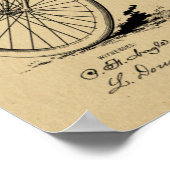 Poster 1895 Conception de bicyclettes Vintages Art. (Coin)